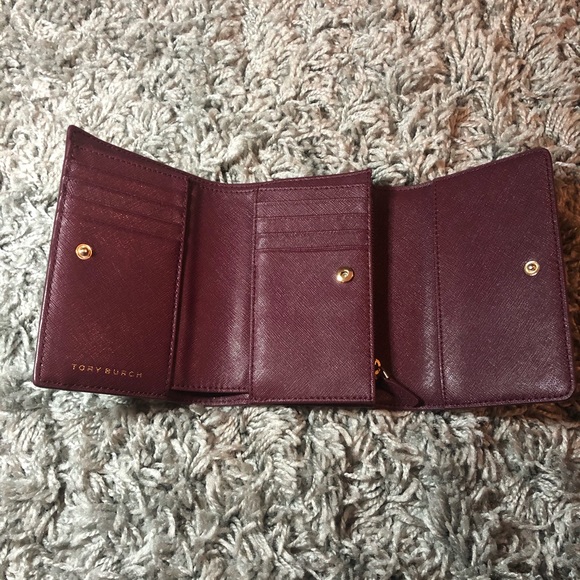 Tory Burch Burgundy Wallet - Picture 2 of 5